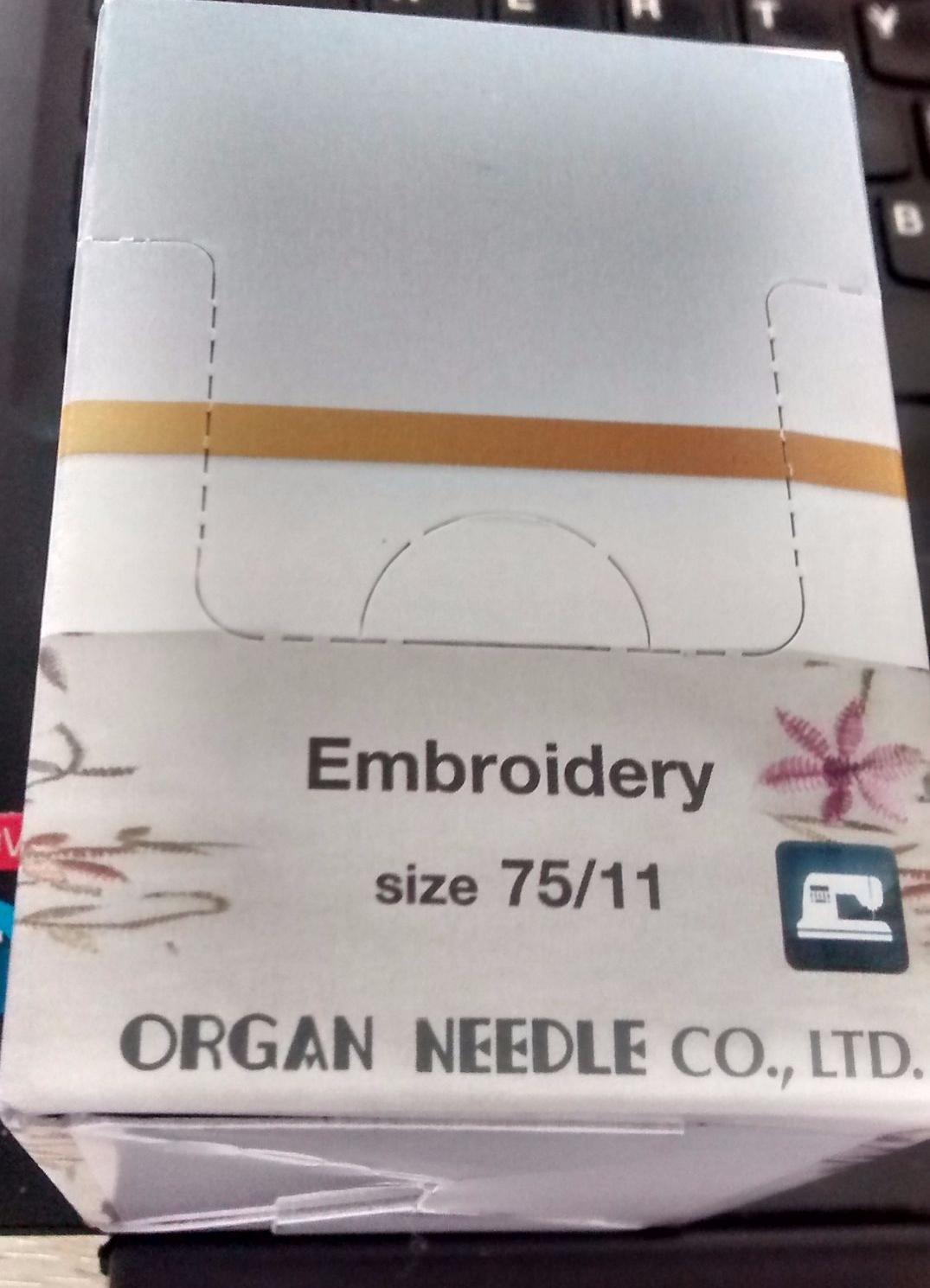  RED TOP ORGAN EMBROIDERY NEEDLES 75/11 - 100 NEEDLES (FLAT BACK)