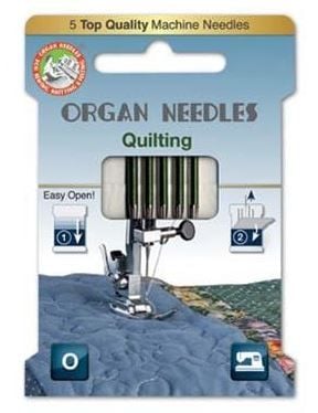 ORGAN QUILTING SEWING NEEDLES 130/705H PLASTIC PACK 80/12
