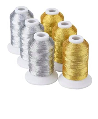 500m spool of METALLIC THREADS - SINGLES - SILVER OR GOLD