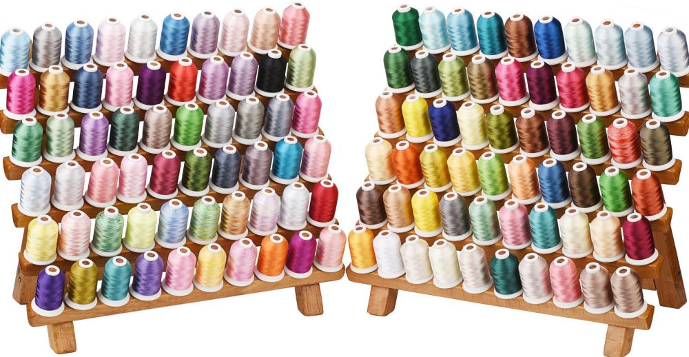 Simthread Gift Box - Embroidery Thread 42 Colors and Tear Away Embroidery  Stabilizers 100pcs 8x8