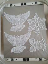 'NEW' WATER SOLUBLE 75 MICRON  EMBOSSED- 33 cm wide - Free standing lace etc