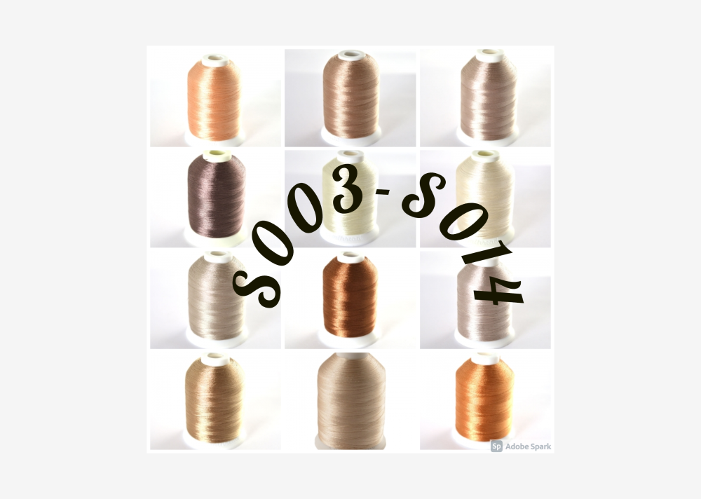 <!-- 007 -->12 colours S003-S014 from 120 thread set - build up your collec