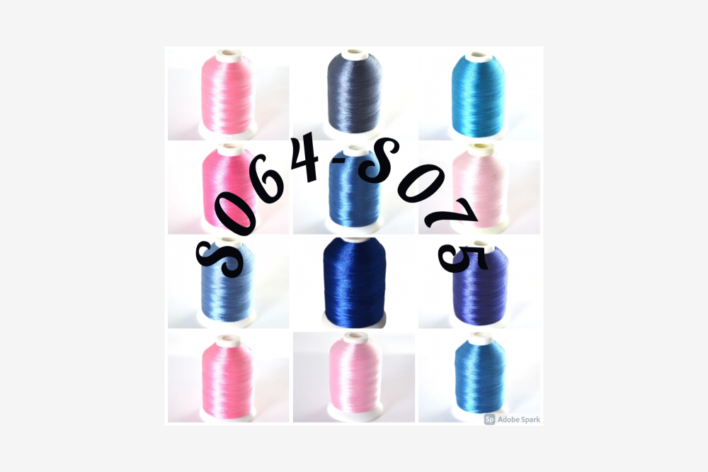 <!-- 008 -->12 colours S064-S075  from 120 thread set - build up your colle