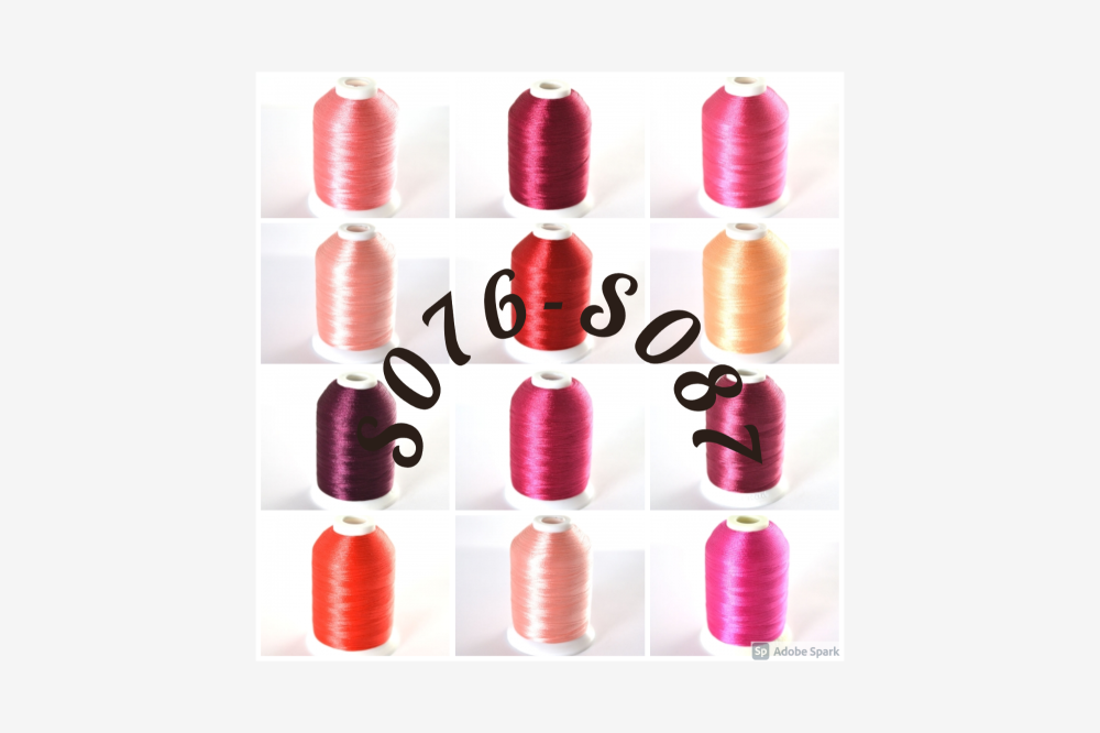 <!-- 008 -->12 colours S076-S087  from 120 thread set - build up your colle