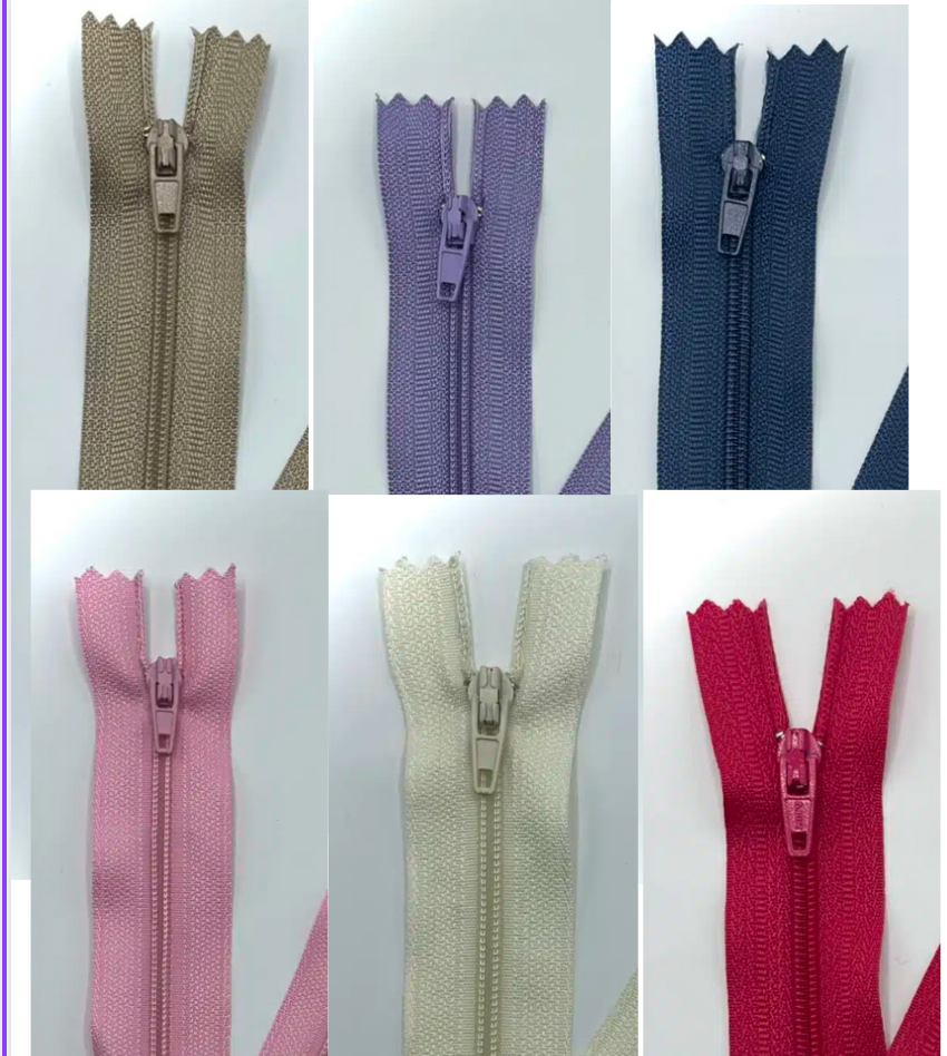 ZIPS, nylon , suitable for in the hoop embroidery,
