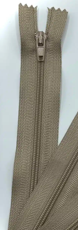  25cm (10inch) BEIGE closed end nylon zip