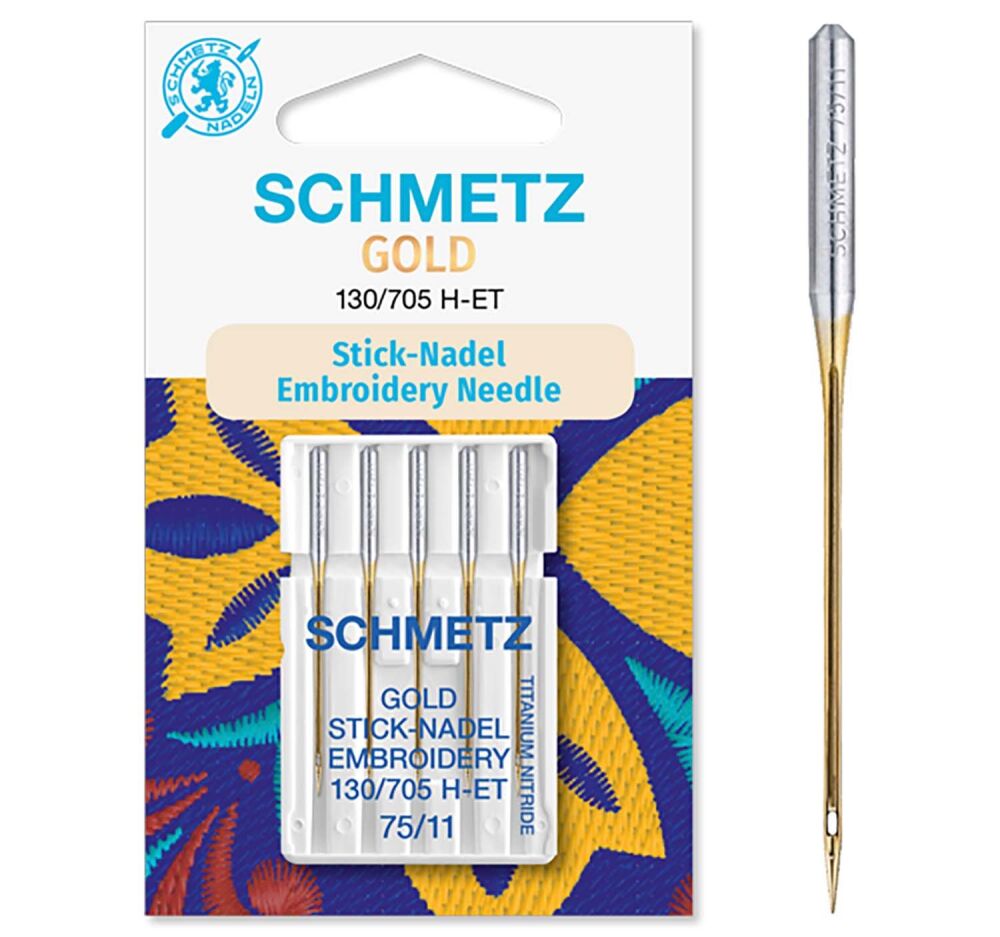 SCHMETZ  GOLD 75/11 needles 5 needles per pack -