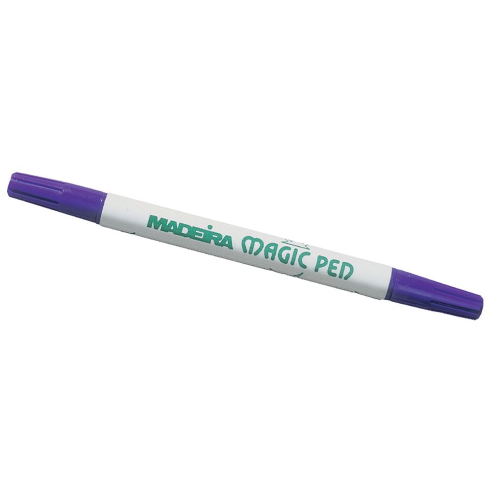 Pen: MADEIRA Magic Pen: Air Erasable: Purple DOUBLE TIP fine and wider