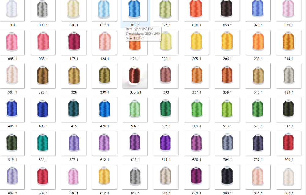 <!-- 001 -->1000m polyester Brother equivalent