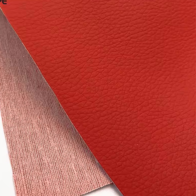  FAUX LEATHER , beautifully soft, great for sewing and embroidery 004 red