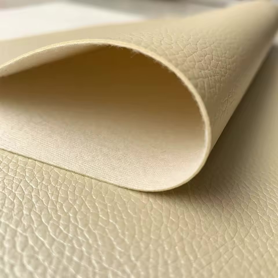  FAUX LEATHER , beautifully soft, great for sewing and embroidery 002 Lt beige