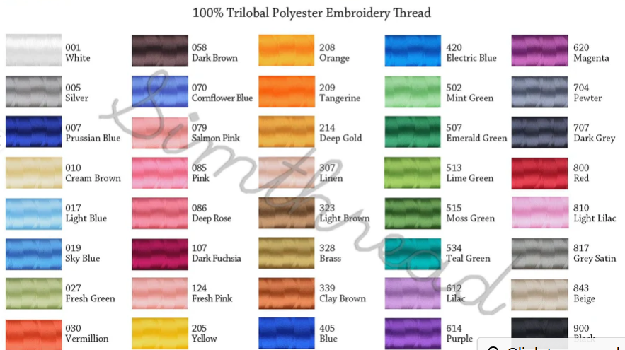 <!-- 004--> Simthread 60 WEIGHT THREADS,