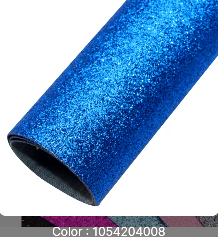 Fine Glitter Faux Leather 005 BLUE