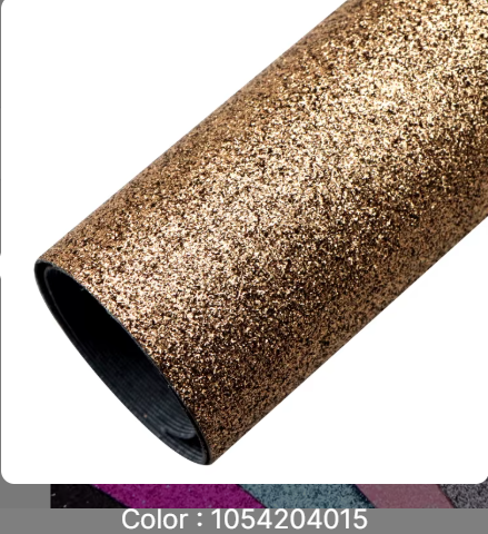 Fine Glitter Faux Leather 006 BROWN