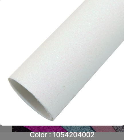 Fine Glitter Faux Leather 007 WHITE SNOW