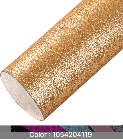 Fine Glitter Faux Leather 010 LIGHT GOLD