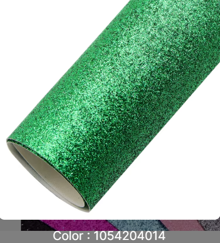 Fine Glitter Faux Leather 012 GREEN
