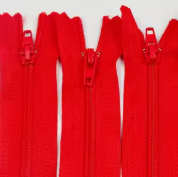 30CM RED  #3 closed end nylon zip