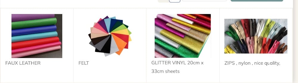 <!-- 006 --> FELT, PU LEATHER, VINYLS, Zips