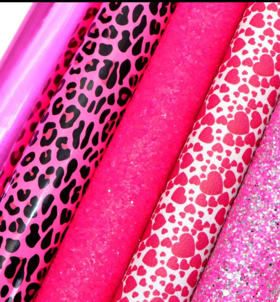 5 pieces pinks, faux leather, look and feel amazing, DIY