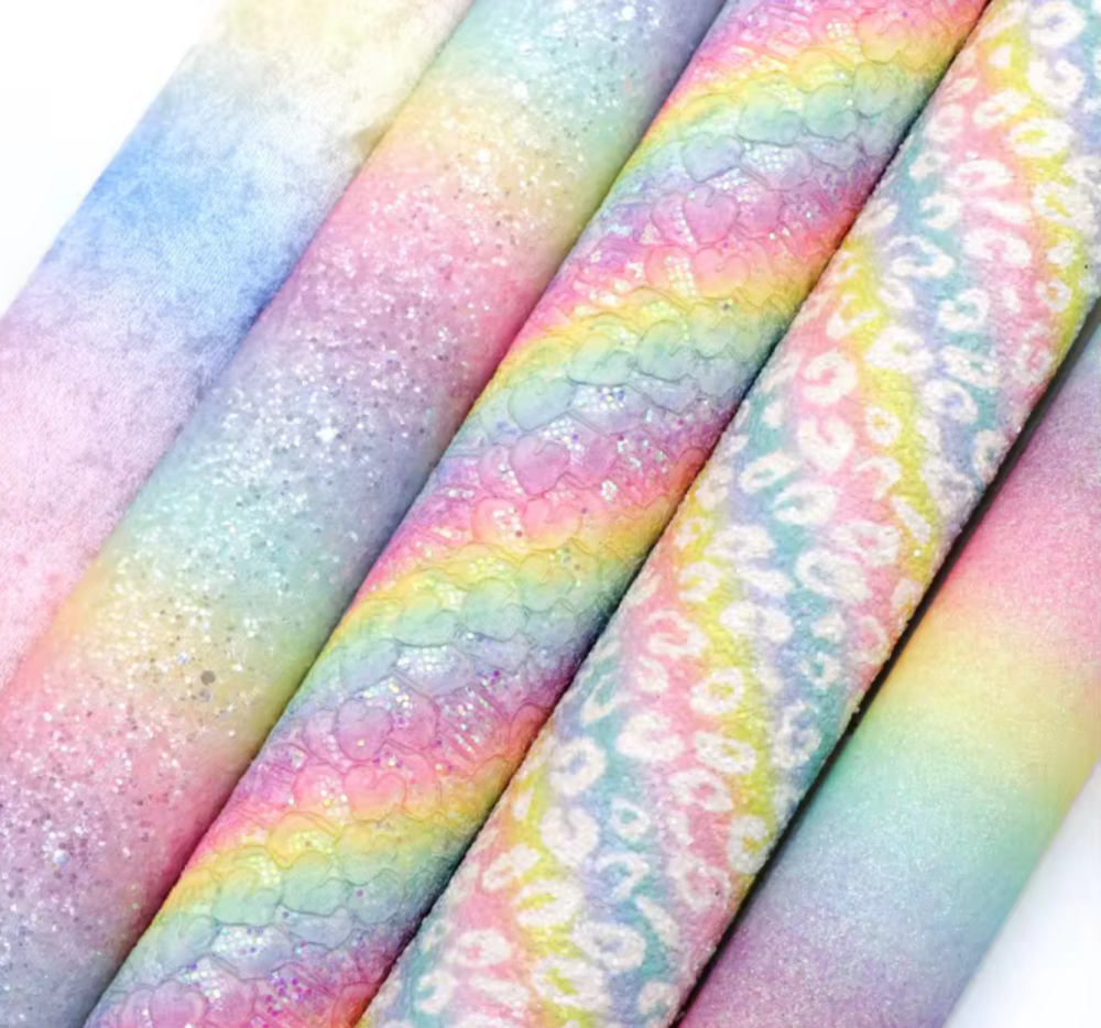 5 pieces rainbow , glitter,  look and feel amazing, DIY