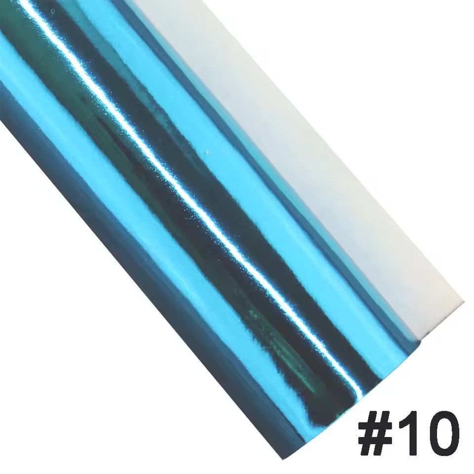 #10 BLUE 30CM X 22CM high gloss faux PU Leather