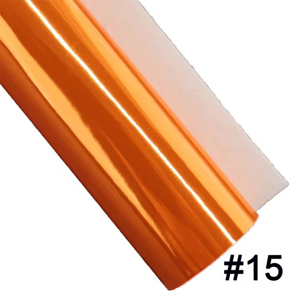  #15 ORANGE 30CM X 22CM high gloss faux PU Leather