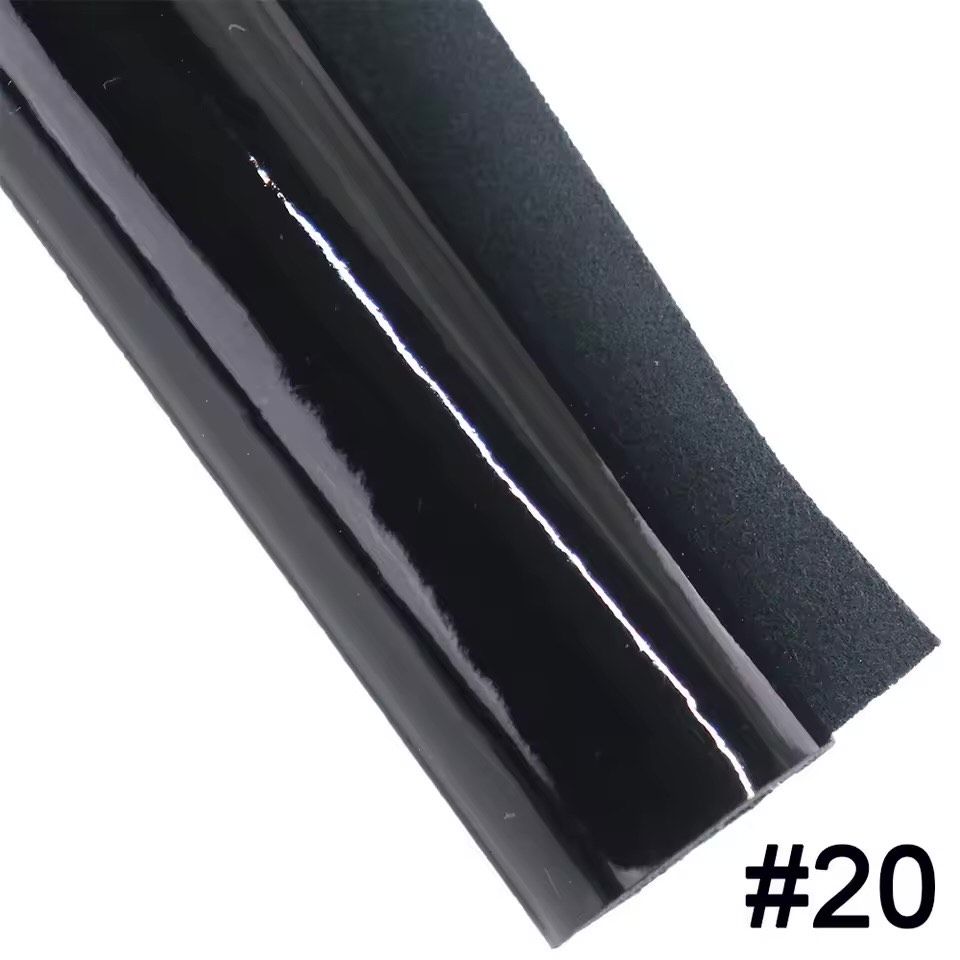  #20 BLACK 30CM X 22CM high gloss faux PU Leather