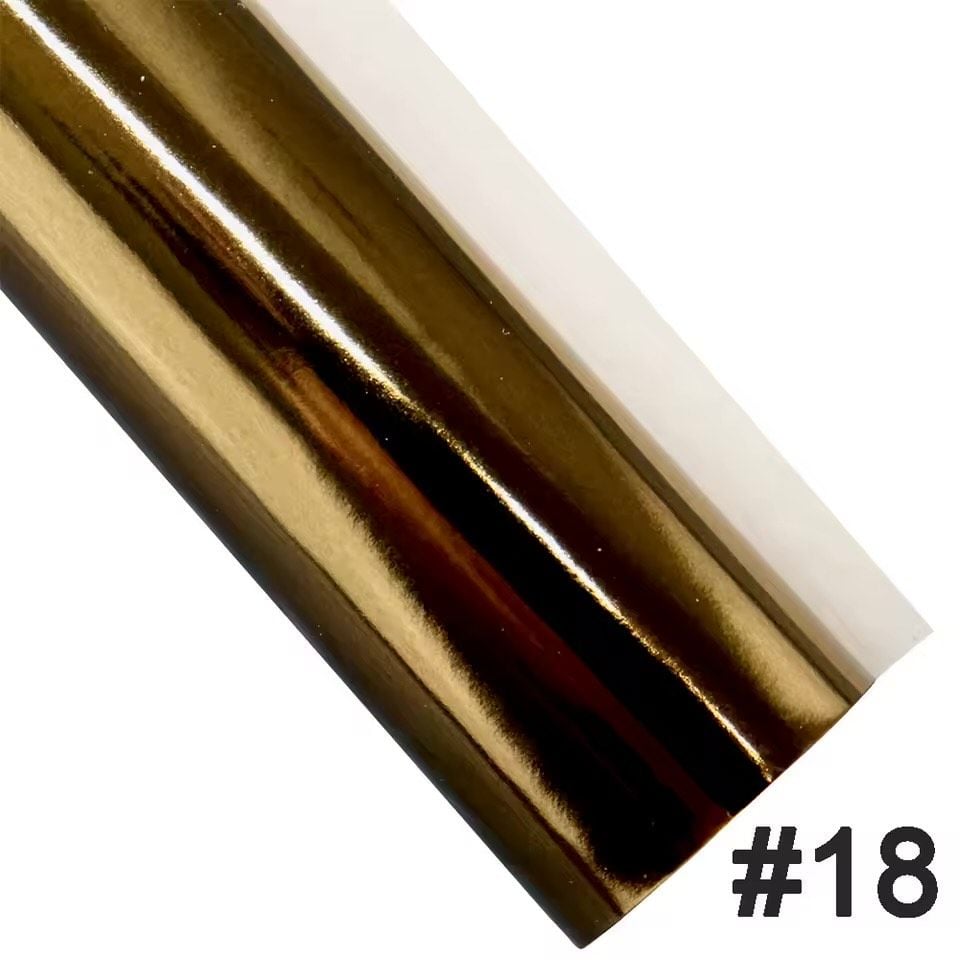  #18 BROWN 30CM X 22CM high gloss faux PU Leather