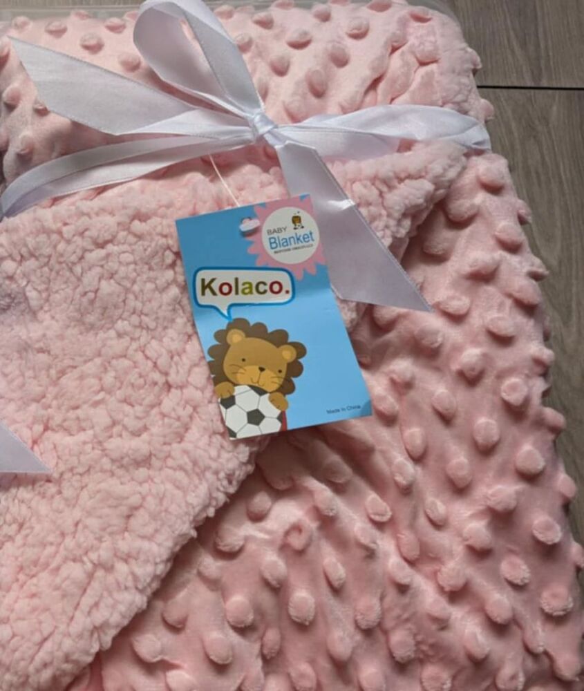 PINK blanket , 76cm x 102cm, soft polyester. Sleeping, Cuddling, perfect for personalising