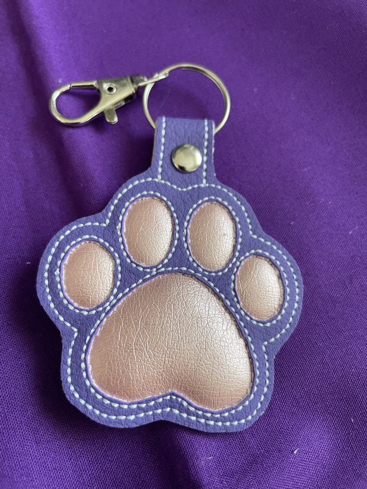 In The Hoop Puffy Dog Tag Tab Version Keyring Digital Download Machine Embroidery Design File 4&times;4 Hoop