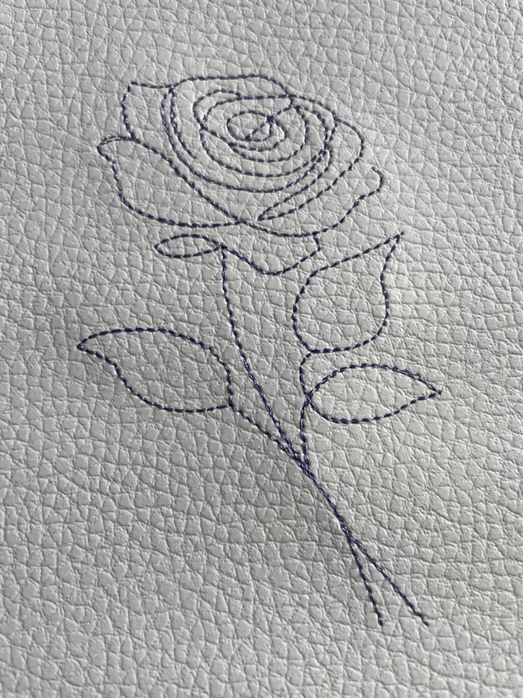 In The Hoop 1 Colour Line Drawn Single Rose Digital Download Machine Embroidery Design File 4&times;4, 5&times;7, and 6&times;10 Hoop