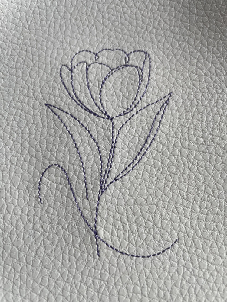 In The Hoop 1 Colour Line Drawn Single Tulip Digital Download Machine Embroidery Design File 4&times;4, 5&times;7, and  6&times;10 Hoop