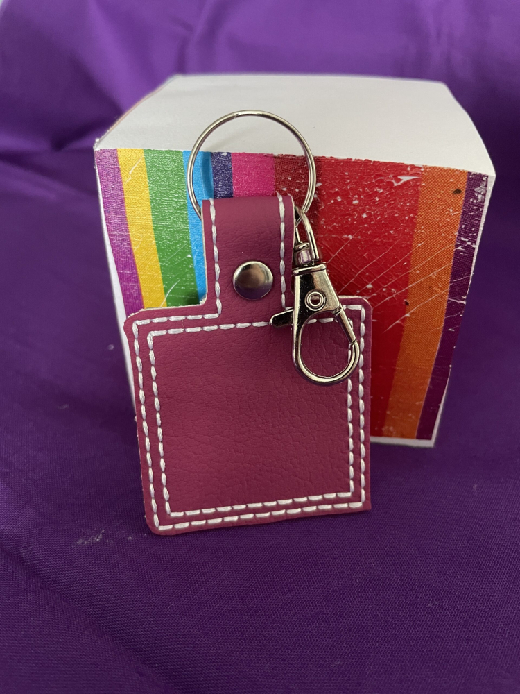 In The Hoop Blank Square Keyring Digital Download Machine Embroidery Design File 5x7 Hoop