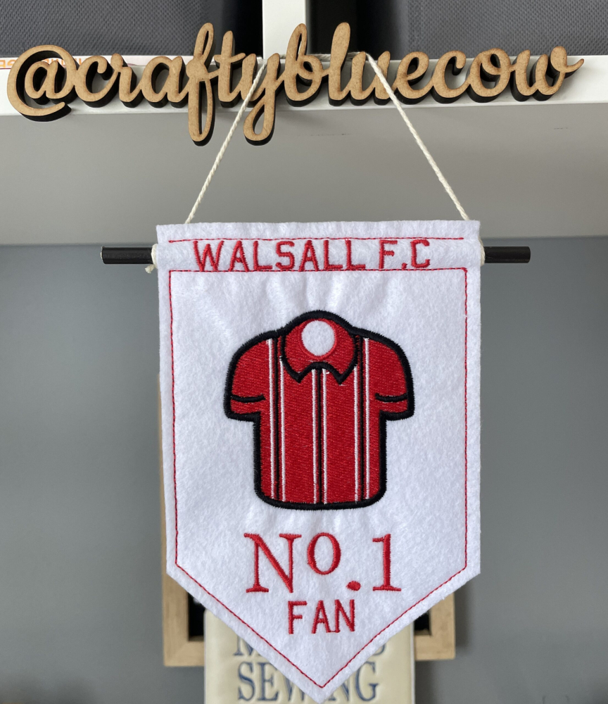 In The Hoop Number 1 Fan Football Shirt Door Hanger Digital Download Machine Embroidery Design File 5&times;7 Hoop