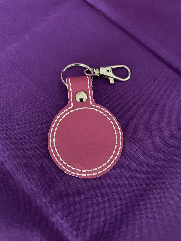 In The Hoop Blank Round Keyring Digital Download Machine Embroidery Design File 5&times;7 Hoop