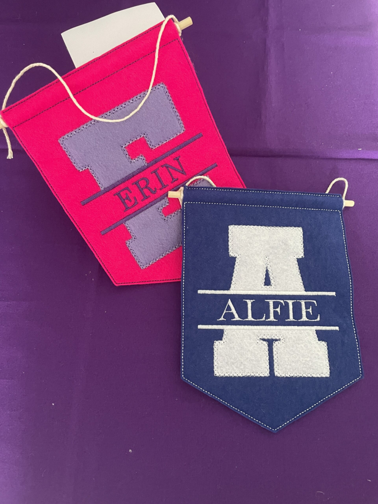 In The Hoop Bulk Buy All A-Z Split Alphabet Door Hanger Digital Download Machine Embroidery Design File 5&times;7 Hoop