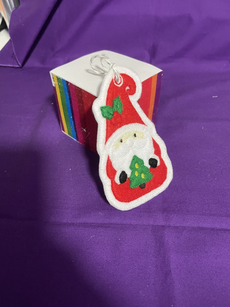 In The Hoop Applique Gnome Hanger Decoration  Digital Download Machine Embroidery Design File 5X7 Hoop