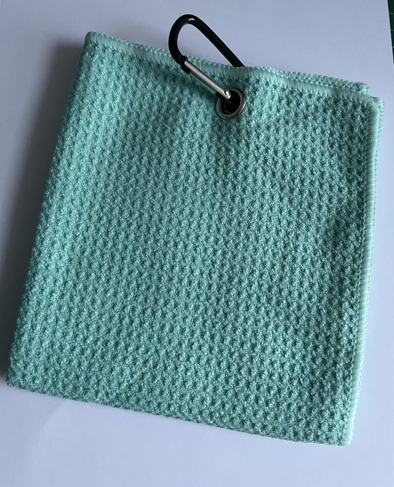 DOUBLE FOLD GOLF TOWEL TURQUOISE 002
