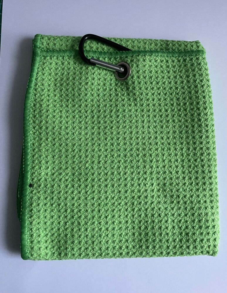 DOUBLE FOLD GOLF TOWEL BRIGHT GREEN 003