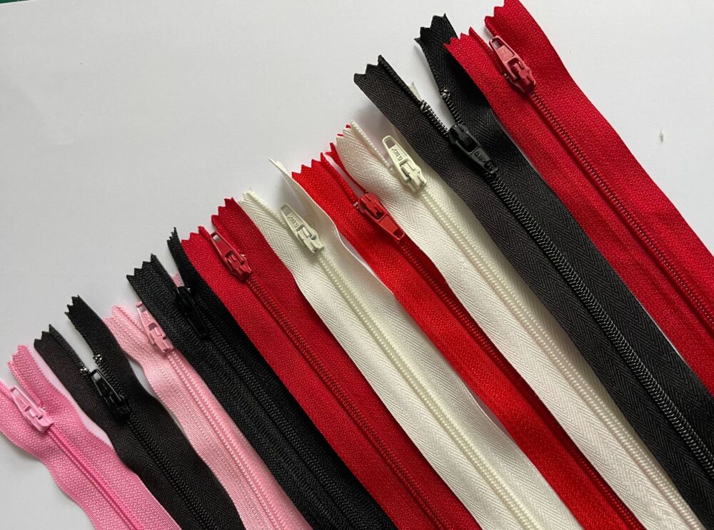 41CM MIXED SET 3 #3 closed end nylon zip 10PK