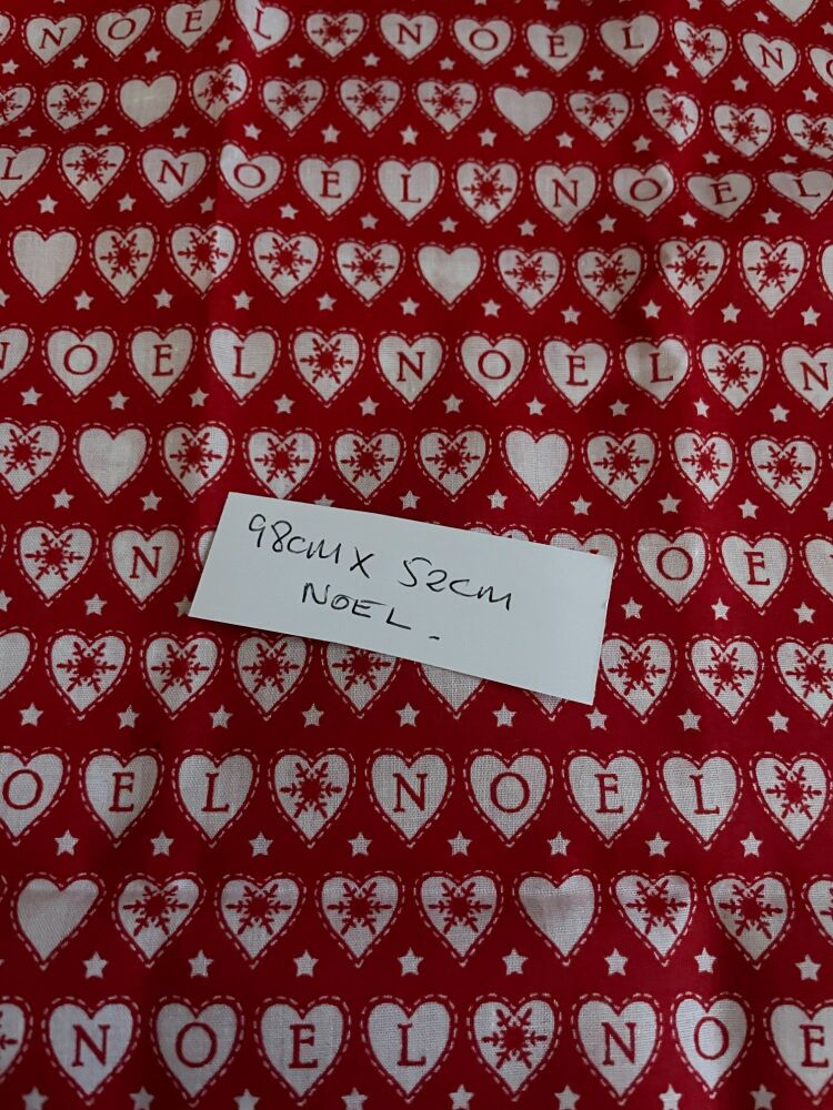 CHRISTMAS NOEL FABRIC 98CM X 53CM 002