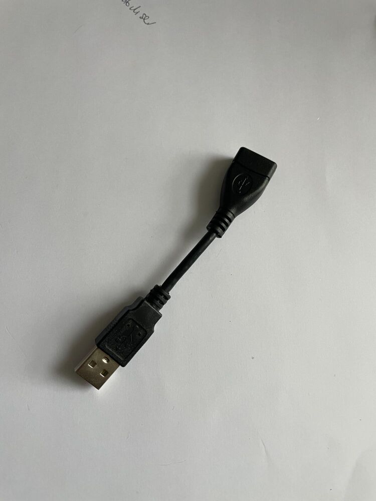  USB short 4inch / 10cm  extender , prolong the life of the machines USB socket, UK approved