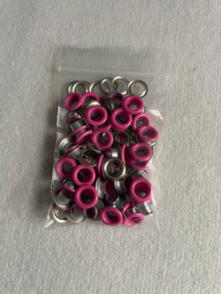 6MM METAL EYELETS 50PK PINK