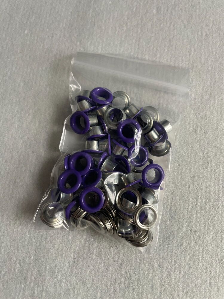 6MM METAL EYELETS 50PK PURPLE
