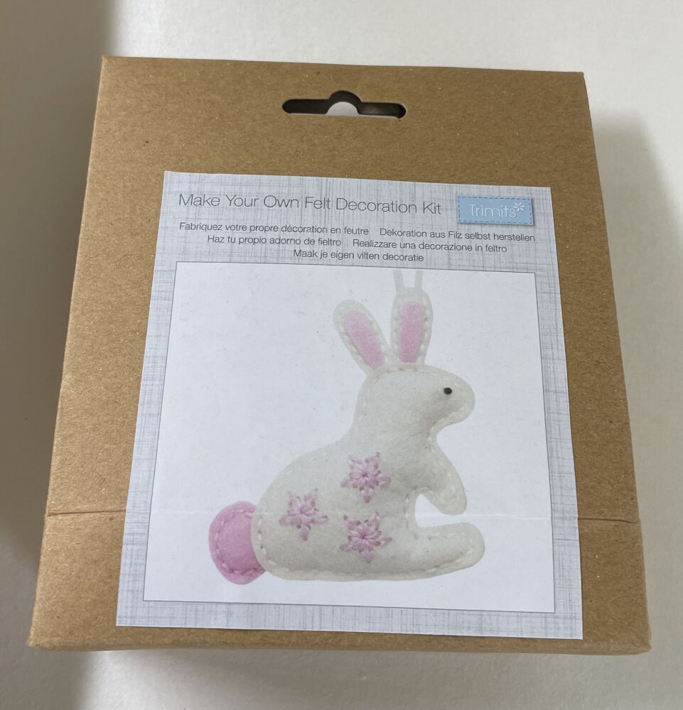 Make your own felt rabbit hanging decoration