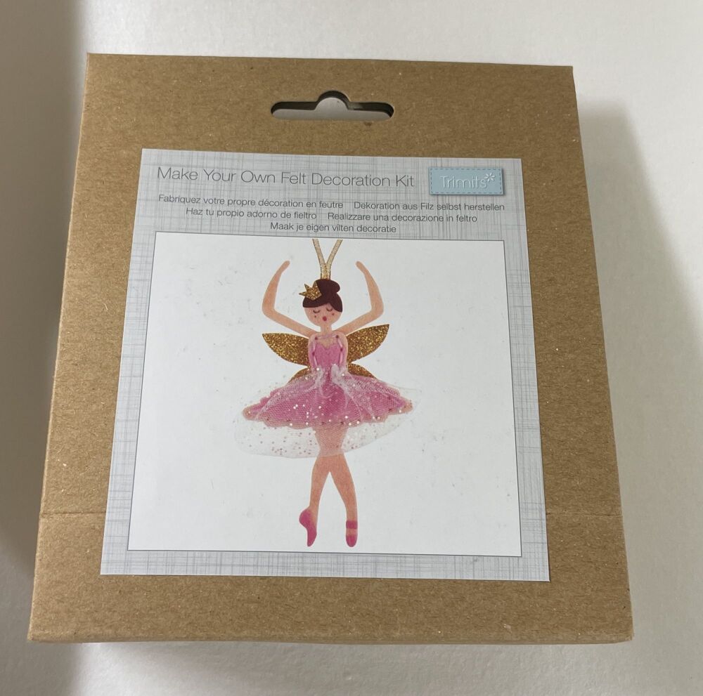 Make your own felt ballerina hanging decoration