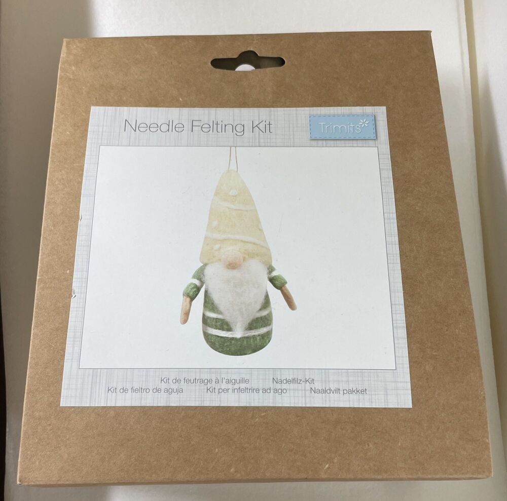 Make your own gnome needle felt decoration