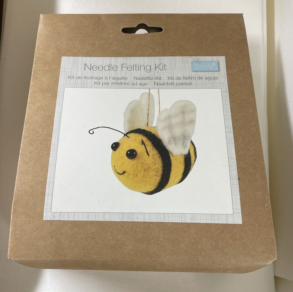 Make your own bee needle felt decoration