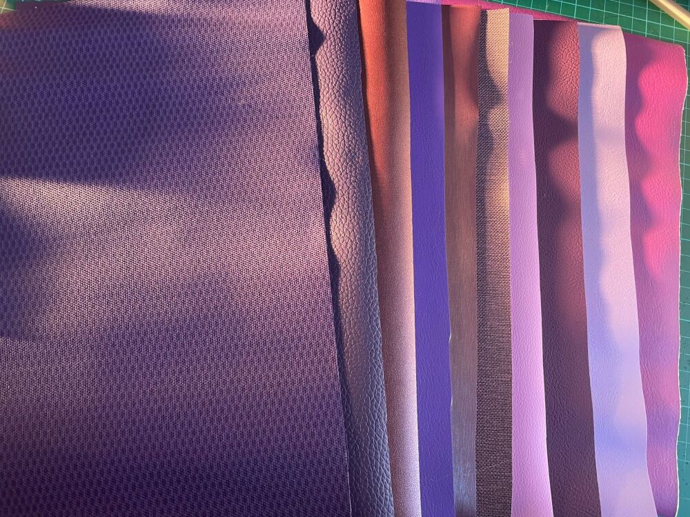 New Product Pk 10 A4 size Purples Vinyl/Faux leather